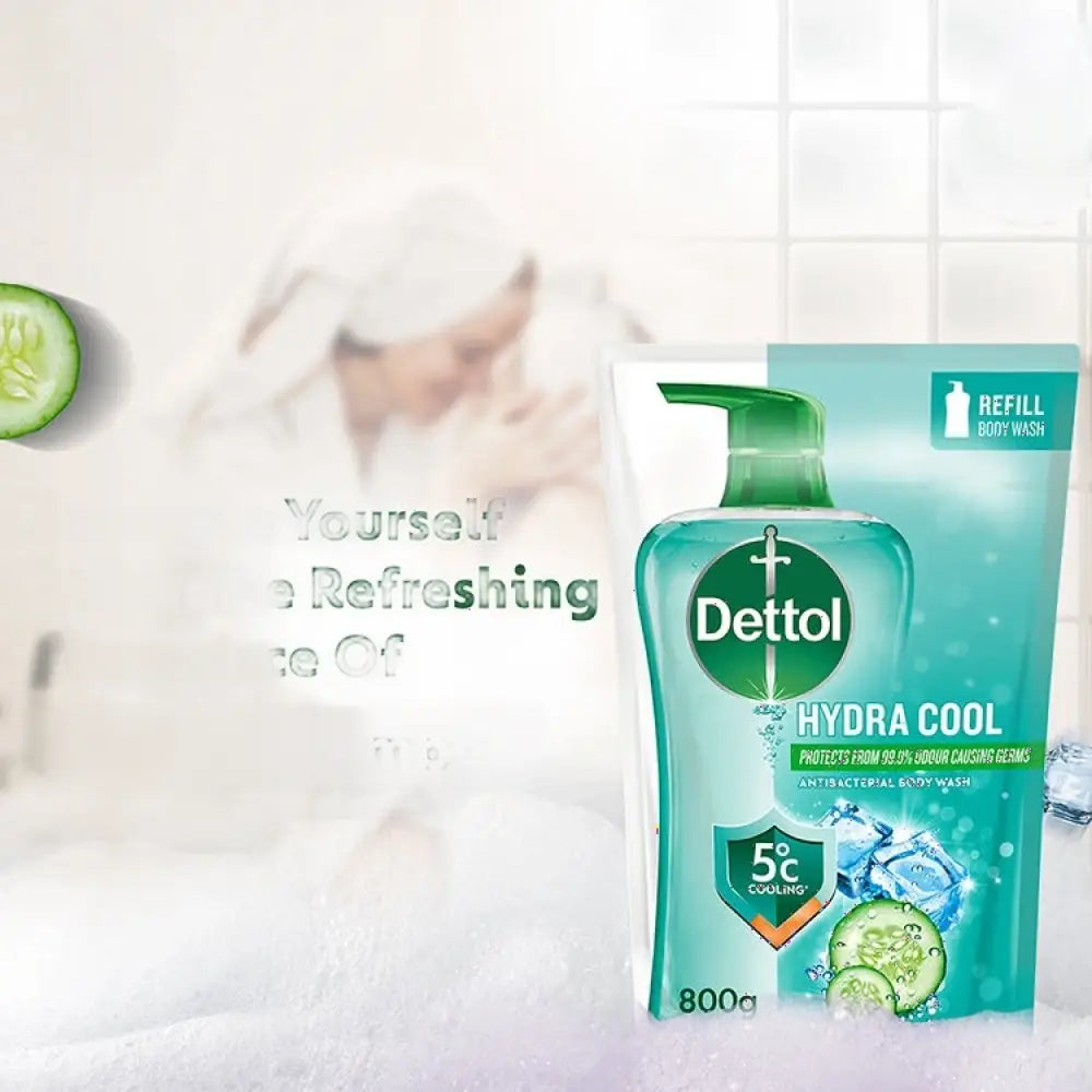 DETTOL SHOWER GEL HYDRA COOL MENTHOL CUCUMBER REFILL 800G