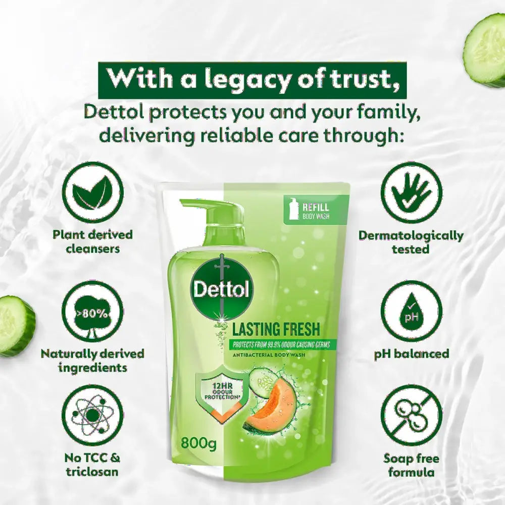 DETTOL SHOWER GEL LASTING FRESH (VALUE REFILL) 800G