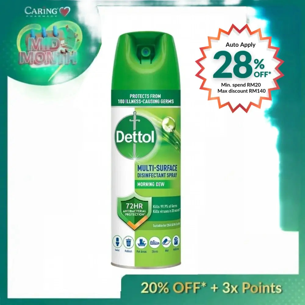 DETTOL SPRAY MORNING DEW 450ML