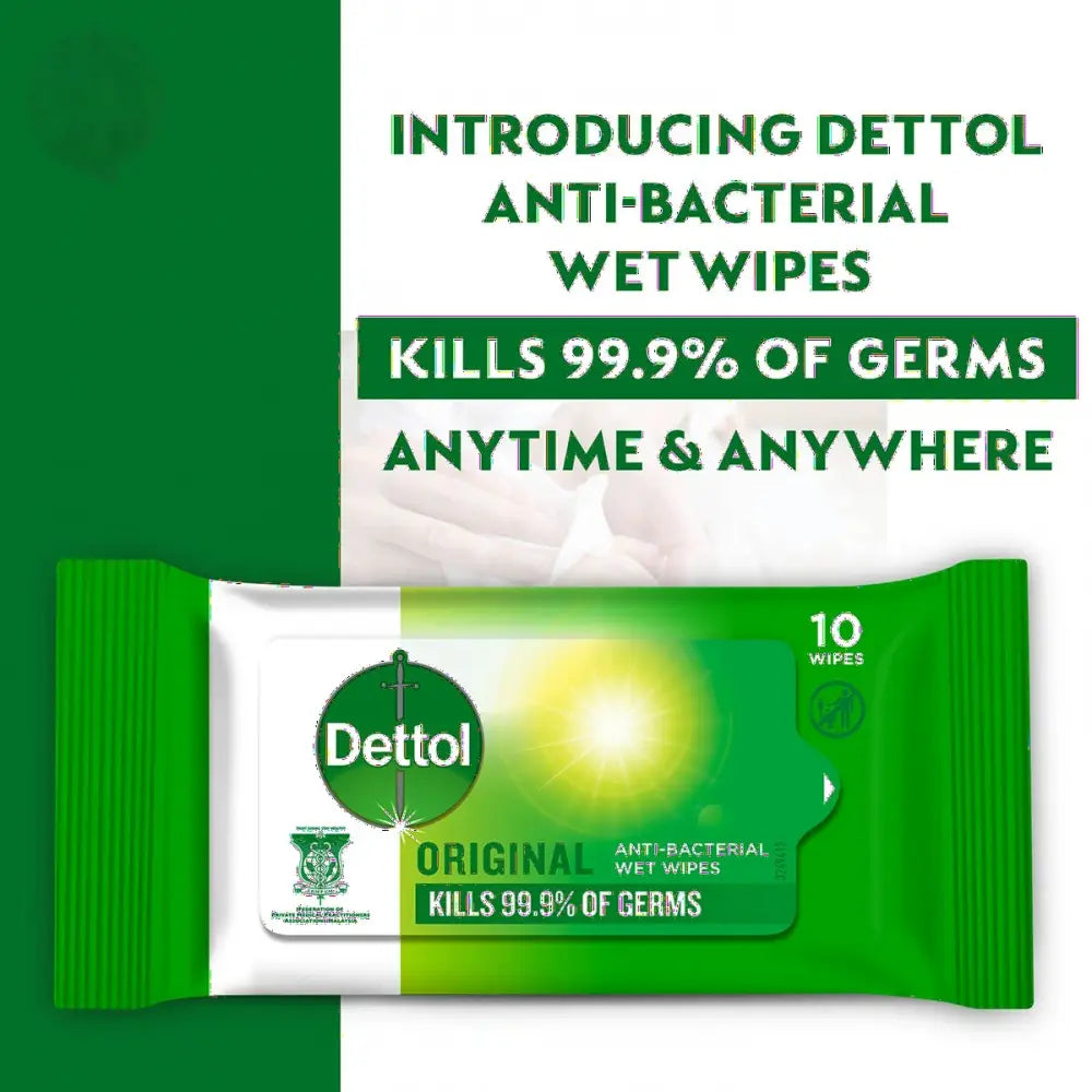 DETTOL WIPES ANTIBACTERIAL 10SX3