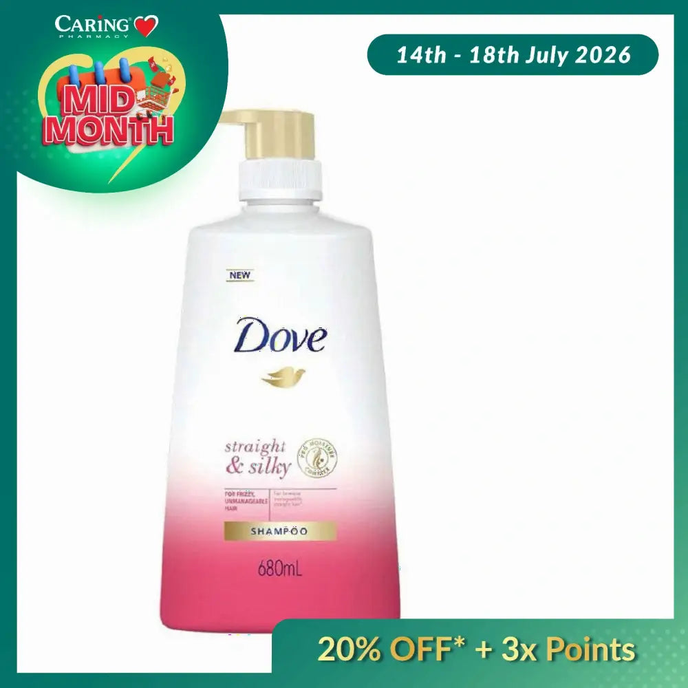 DOVE SHAMPOO STRAIGHT & SILKY 680ML