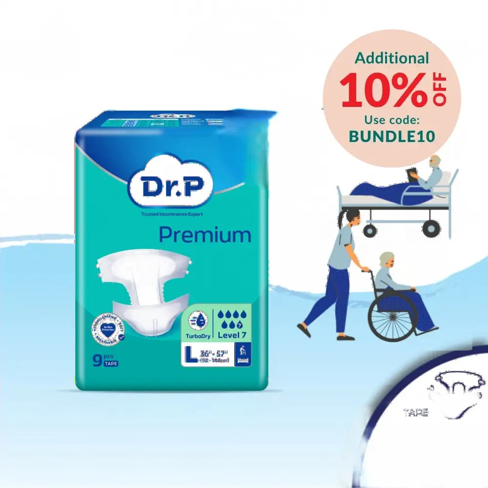 Dr P Premium Diaper L 9S × 8