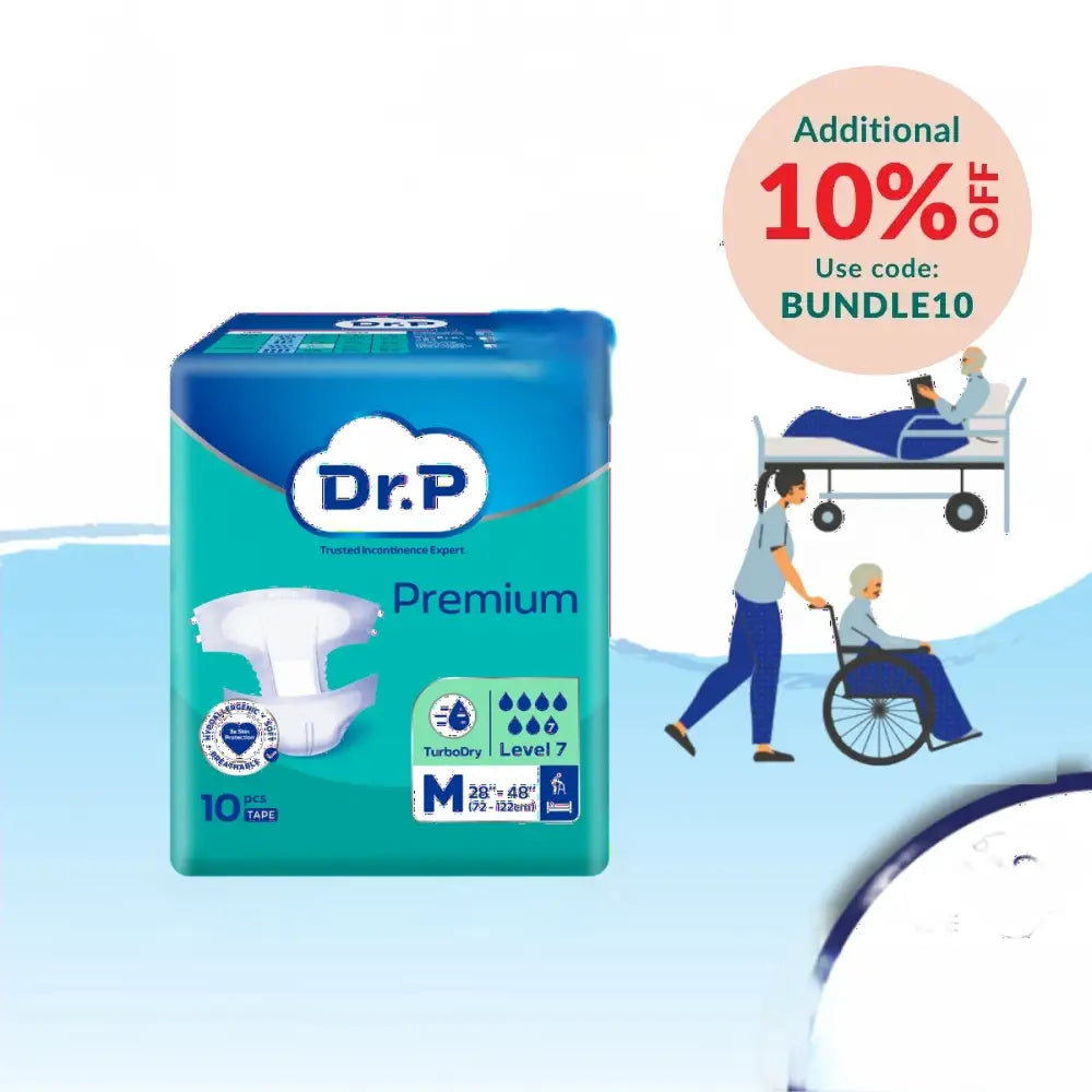 Dr P Premium Diaper M 10S × 8