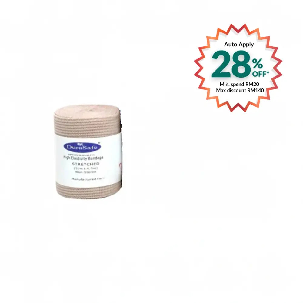 DURASAFE HIGH ELASTICITY BANDAGE 5CM X 4.5M 1S
