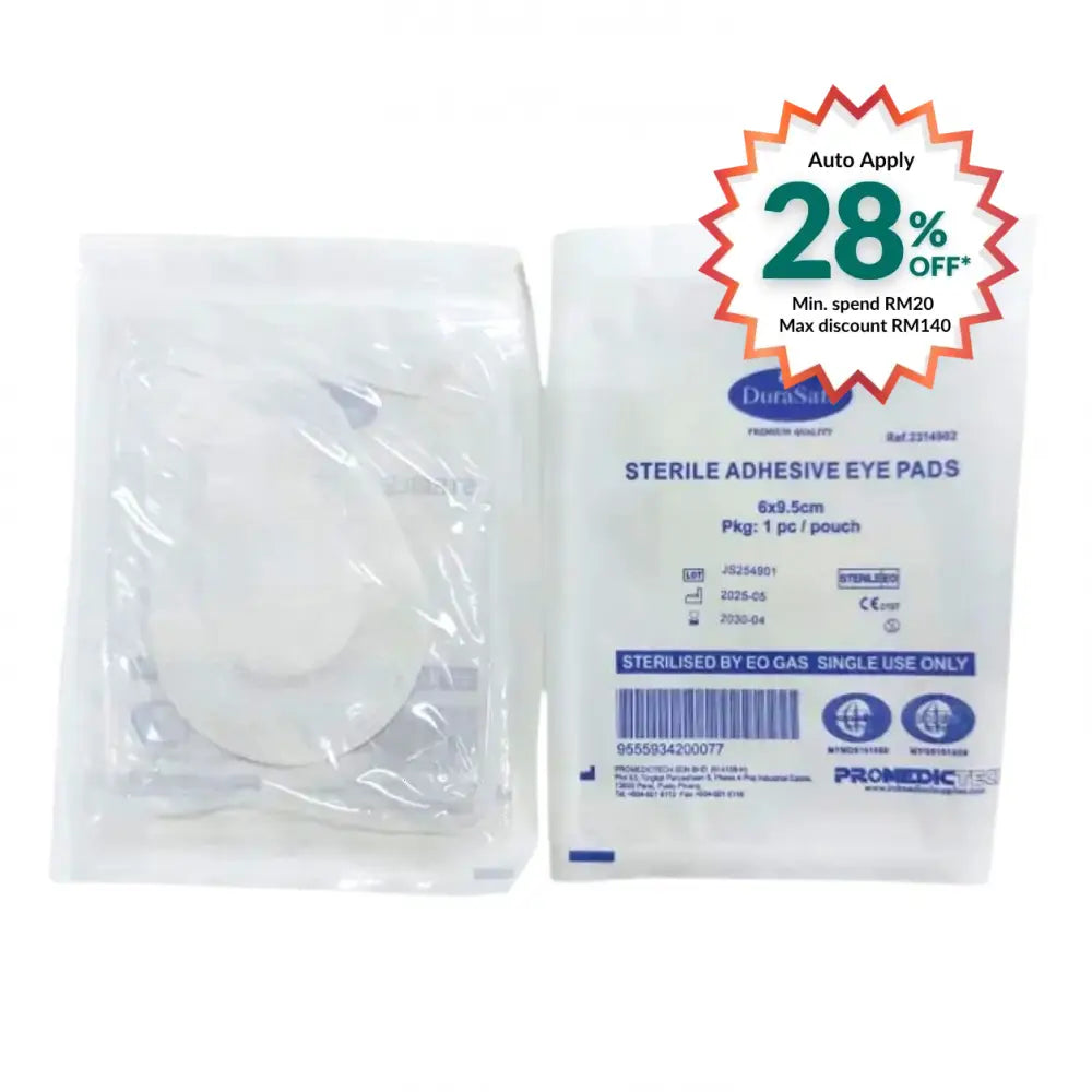 DURASAFE STERILE ADULT EYE PAD 1S