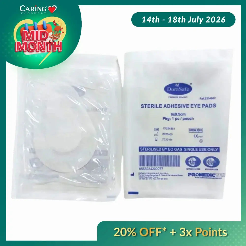 DURASAFE STERILE ADULT EYE PAD 1S
