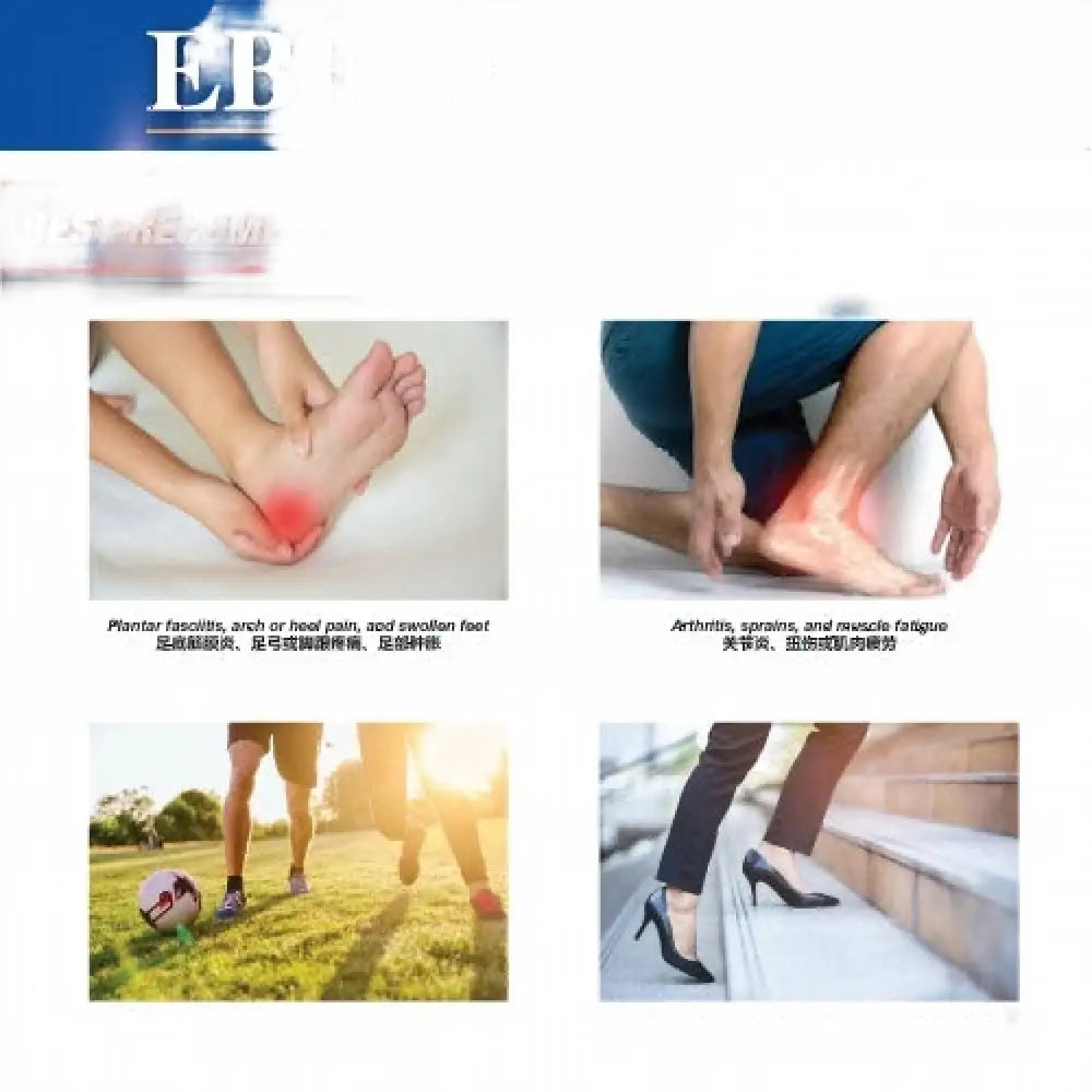 EBENE BIO-RAY PLANTAR FASCILITIS COMPRESSION FOOT SLEEVES L/XL