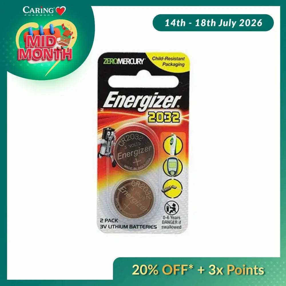 ENERGIZER 3V LITHIUM CR2032 2S