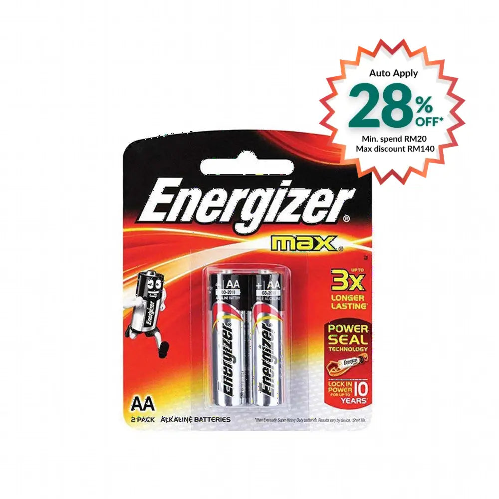 ENERGIZER ALKALINE E91 AA 2S