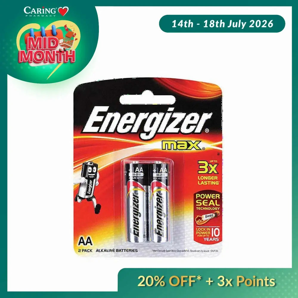 ENERGIZER ALKALINE E91 AA 2S