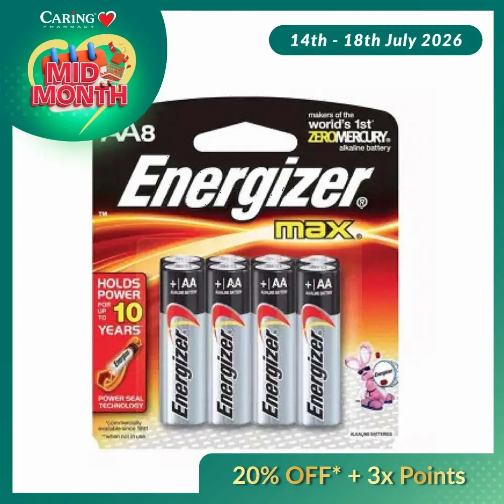 ENERGIZER ALKALINE MAX AA 8S