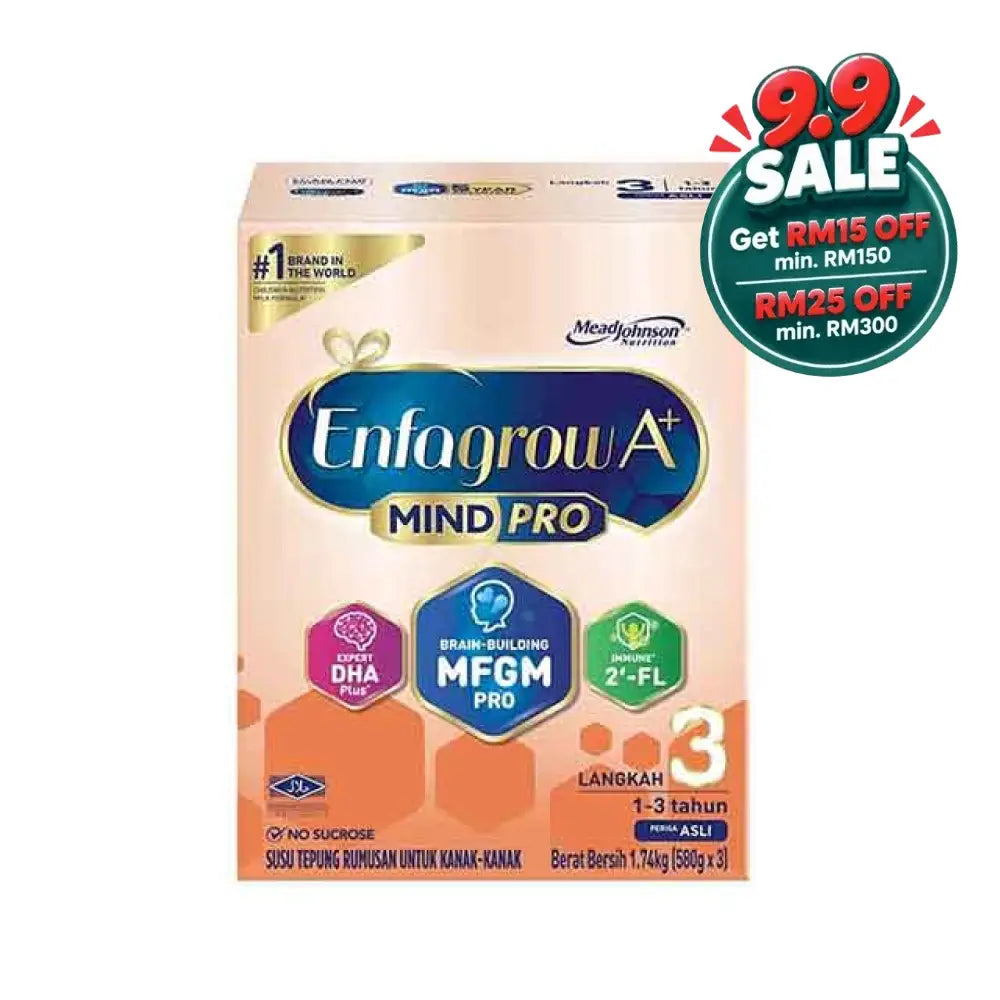 Enfagrow A+ MindPro Step 3 milk powder for children aged 1-3, promoting brain development and nutrition