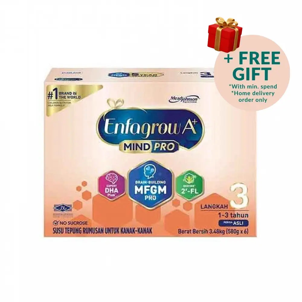 Enfagrow A+ MindPro Step 3 milk powder for children ages 1-3 with brain-building nutrients and DHA