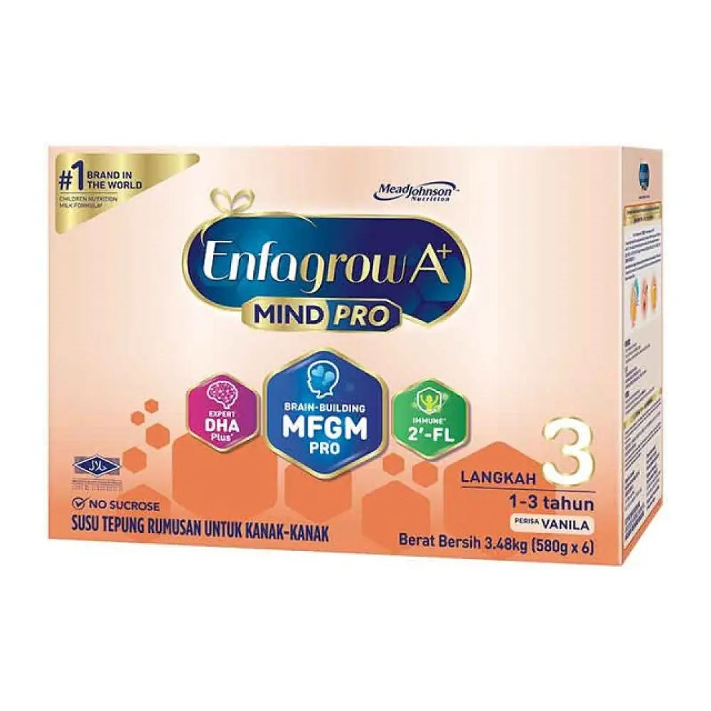 Enfagrow A+ MindPro Step 3 vanilla 3.48kg formula for children aged 1-3 years
