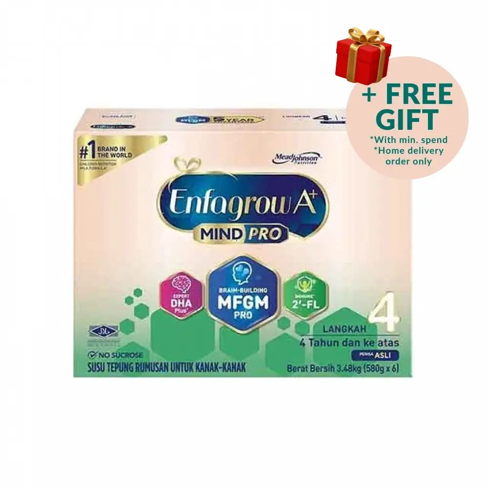 Enfagrow A+ MindPro Step 4 milk powder in a 3.48kg box for children aged four and above