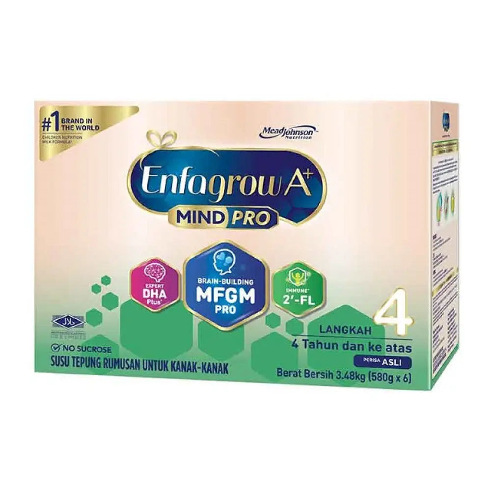 Enfagrow A+ MindPro Step 4 milk powder for children 4 years and above with MFGM and DHA nutrients