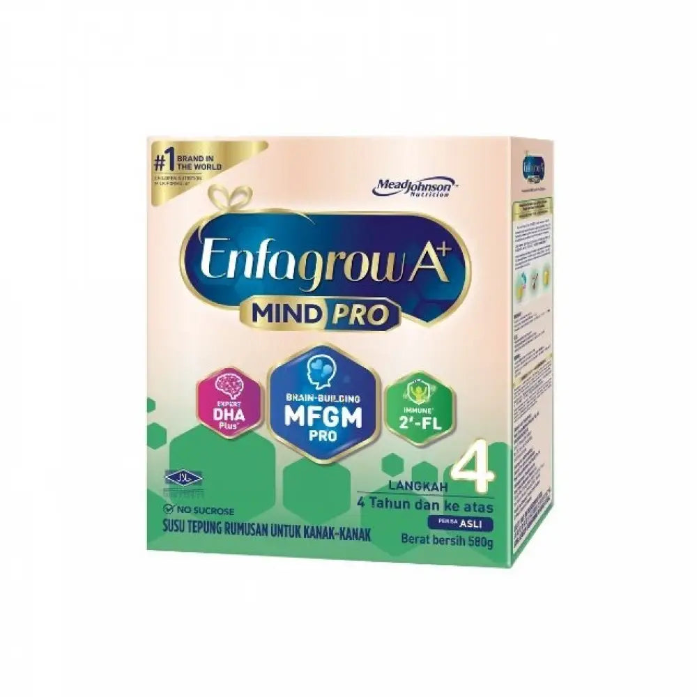 Enfagrow A+ MindPro Step 4 Malaysia, 580g nutrient-rich formula for children aged four and above