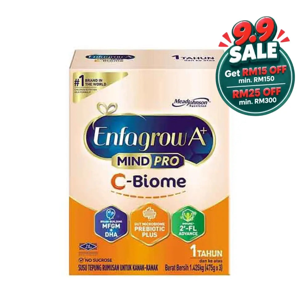 Enfagrow A+ MindPro C-Biome formula for toddlers, rich in nutrients for healthy development