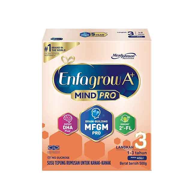 Enfagrow A+ Mindpro Step 3 Malaysia 500g Milk Powder for children aged 1-3 years with brain-building nutrients