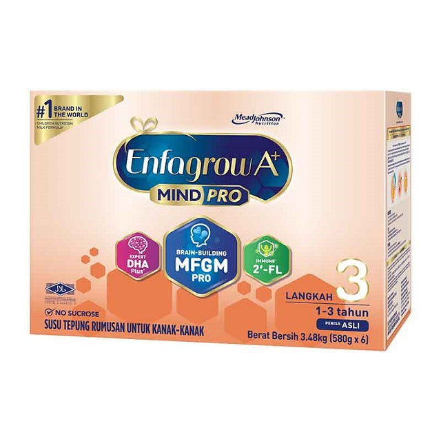 Enfagrow A+ MindPro Step 3 milk powder for children aged 1-3 years with brain-building nutrients