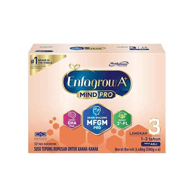 Enfagrow A+ MindPro Step 3 milk powder for children ages 1-3 with brain-building nutrients and DHA
