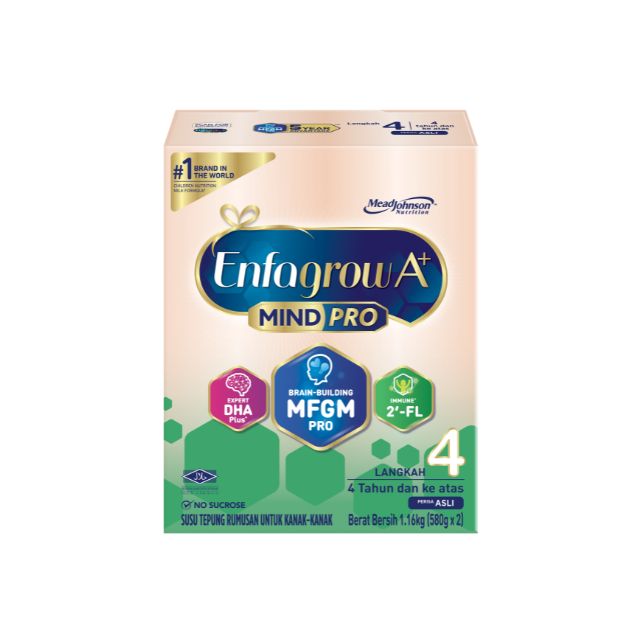 Enfagrow A+ S4 original milk powder in a 1.6kg box designed for brain development in children 2 years and older