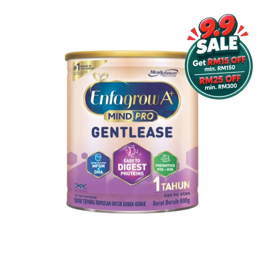 Enfagrow A+ Gentlease milk powder 1-3 years in 800g can with easy to digest proteins