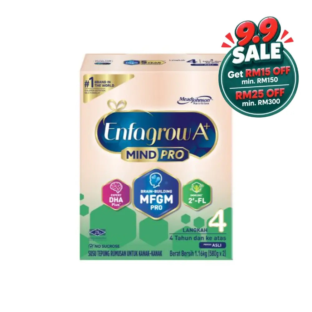 Enfagrow A+ S4 original milk powder in a 1.6kg box designed for brain development in children 2 years and older
