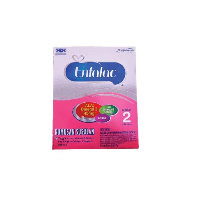 Enfalac Step 2 infant formula box with nutritional information for infants aged 6-12 months