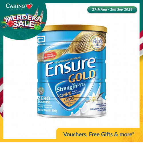 ENSURE VANILLA ZERO SUCROSE 800G - Supplements