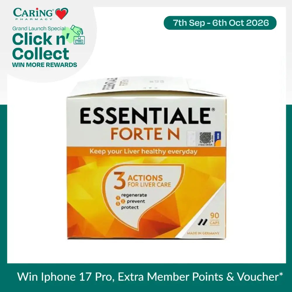 Essentiale Forte N liver supplement box with 90 capsules for liver health and protection