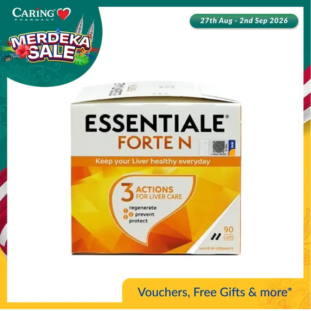 Essentiale Forte N liver supplement box with 90 capsules for liver health and protection