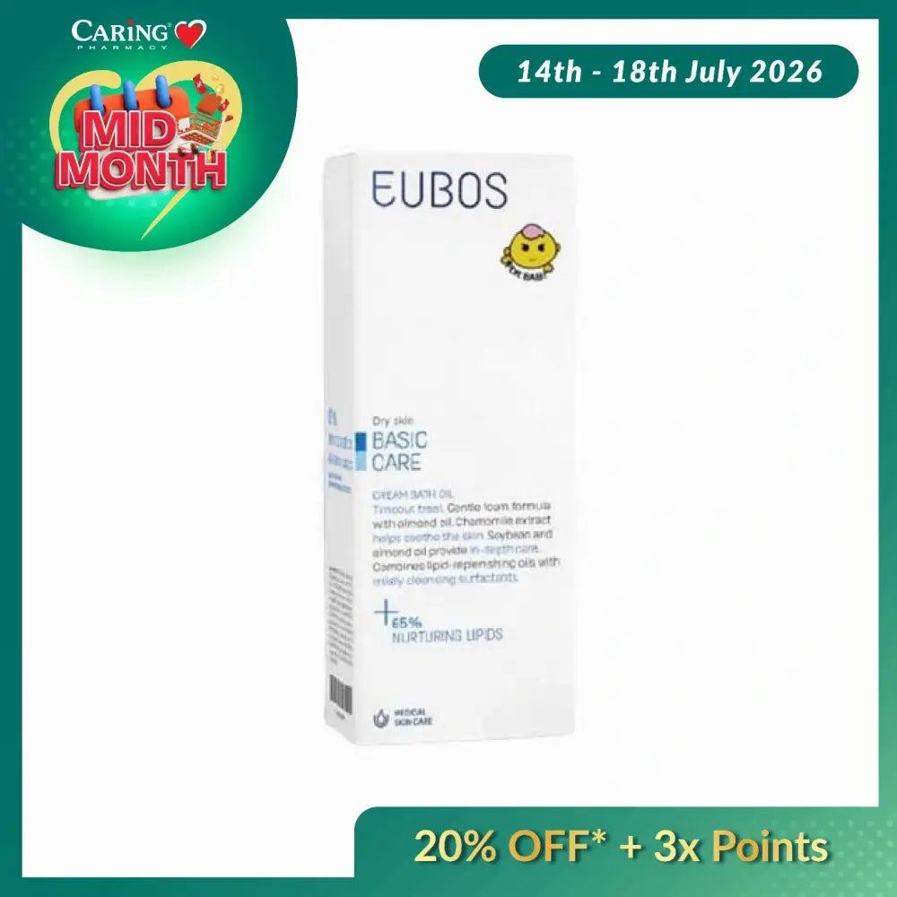 EUBOS BABY CREAM BATH OIL 200ML