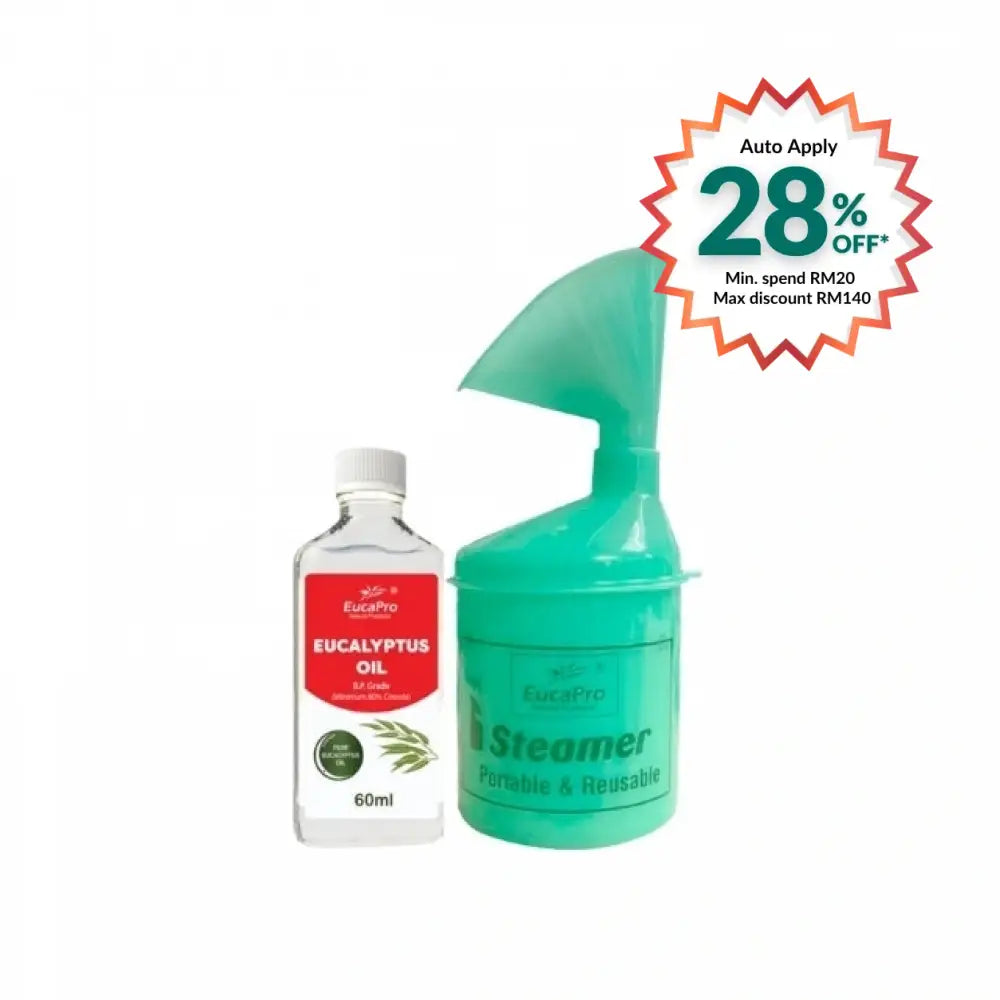 EUCAPRO EUCALYPTUS OIL 60ML WITH STEAM INHALER