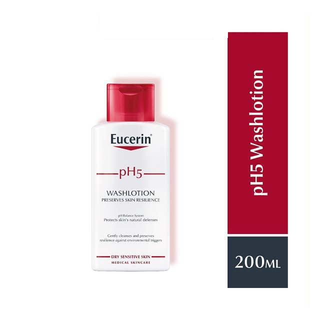 Eucerin pH5 wash lotion 200ml for dry sensitive skin with skin protection formula