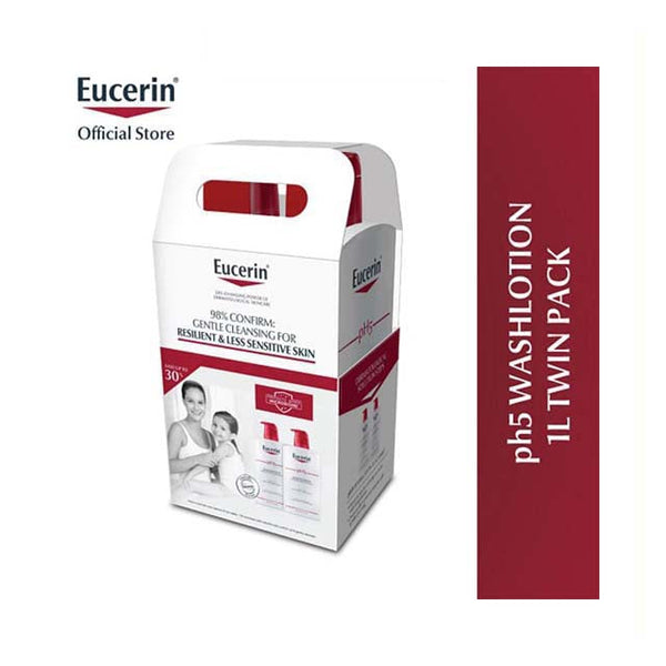 Eucerin PH5 wash lotion twin pack for gentle cleansing of dry and sensitive skin