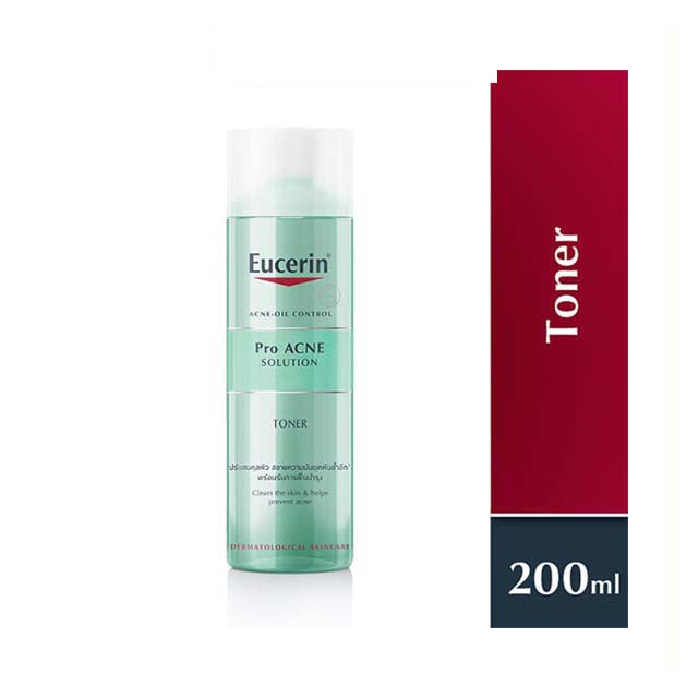 Eucerin ProAcne Solution Toner 200ml designed for oily and acne-prone skin, helping to refine pores