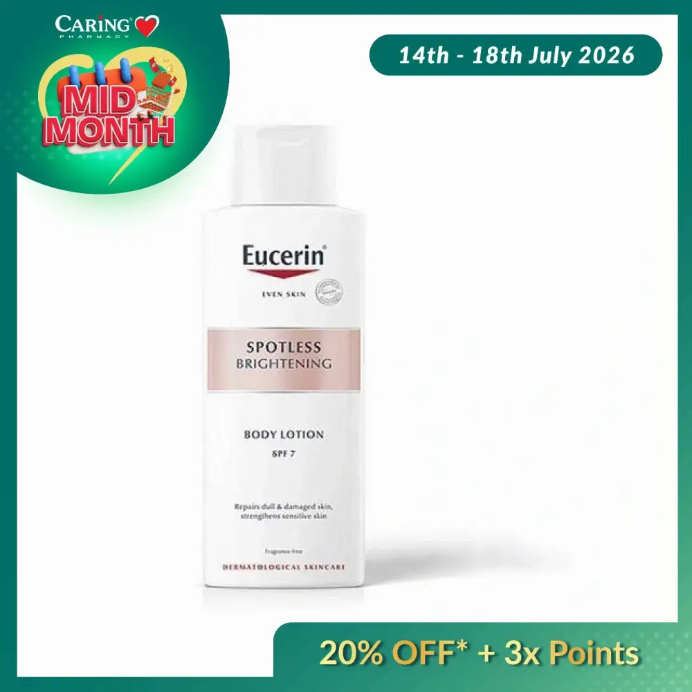 Eucerin spotless brightening body lotion 250ml with SPF for repairing and enhancing skin tone