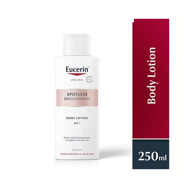 Eucerin spotless brightening body lotion 250ml with SPF for repairing and enhancing skin tone