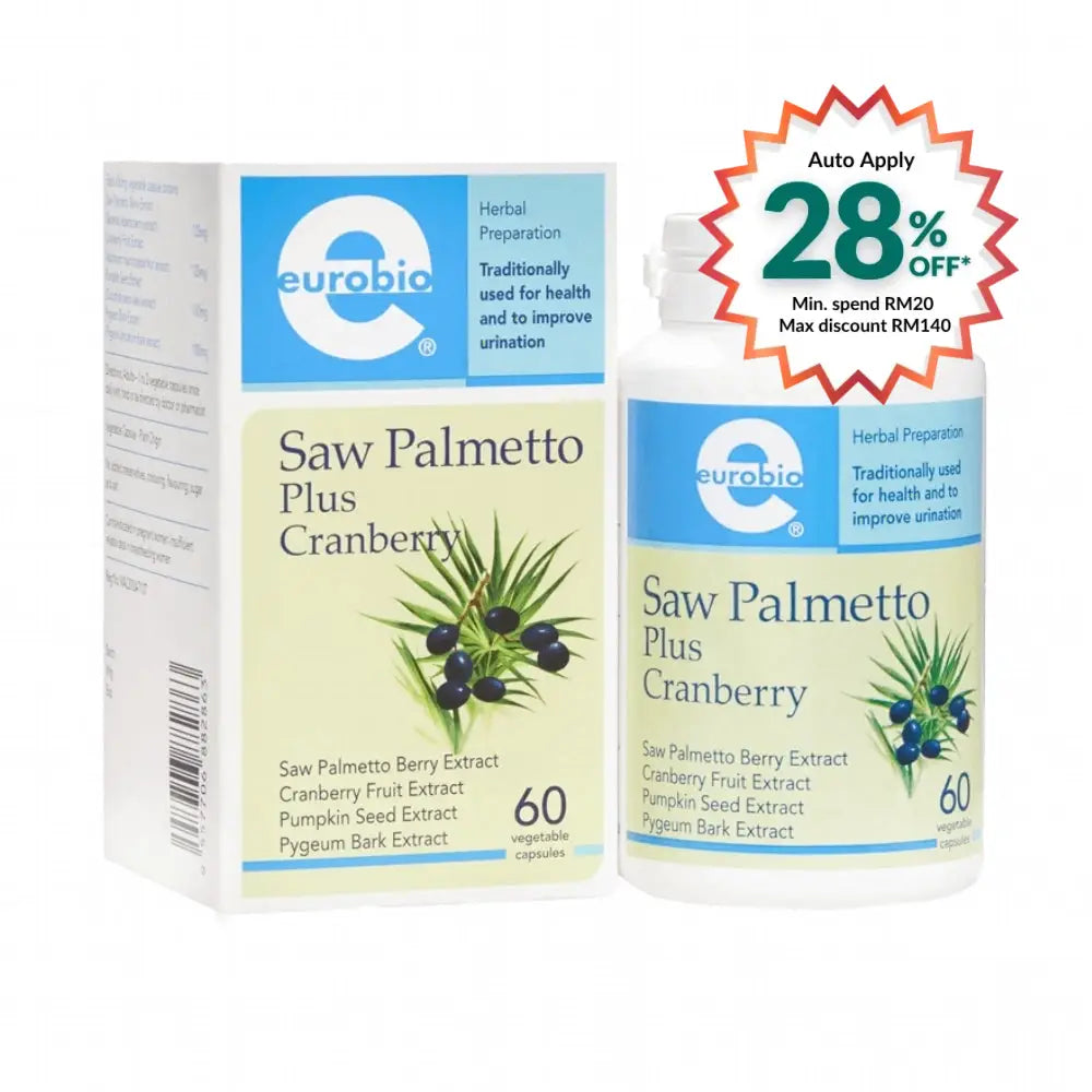 EUROBIO SAW PALMETTO PLUS CRANBERRY 60S