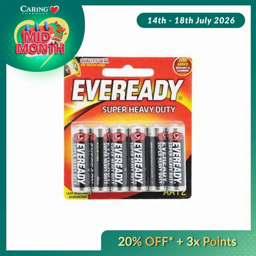 EVEREADY SUPER HEAVY DUTY AA 12S