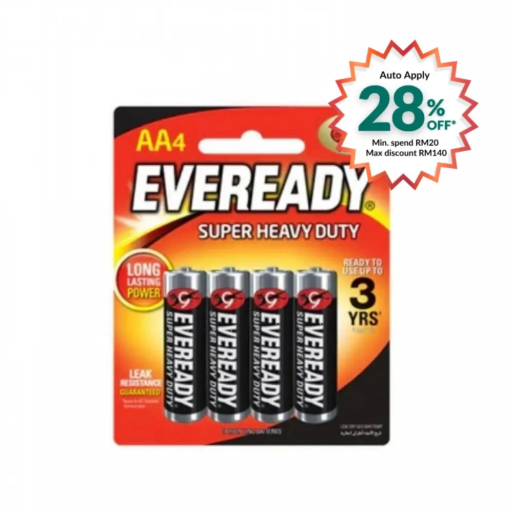 EVEREADY SUPER HEAVY DUTY AA 4S