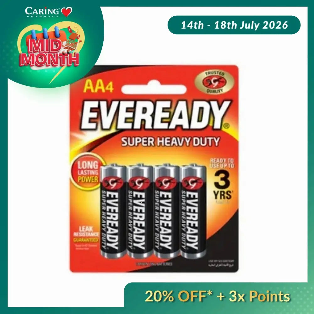 EVEREADY SUPER HEAVY DUTY AA 4S