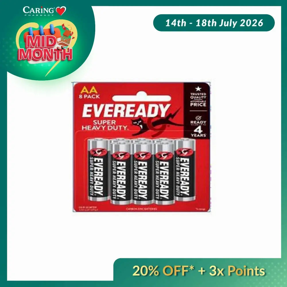 EVEREADY SUPER HEAVY DUTY AA 8S