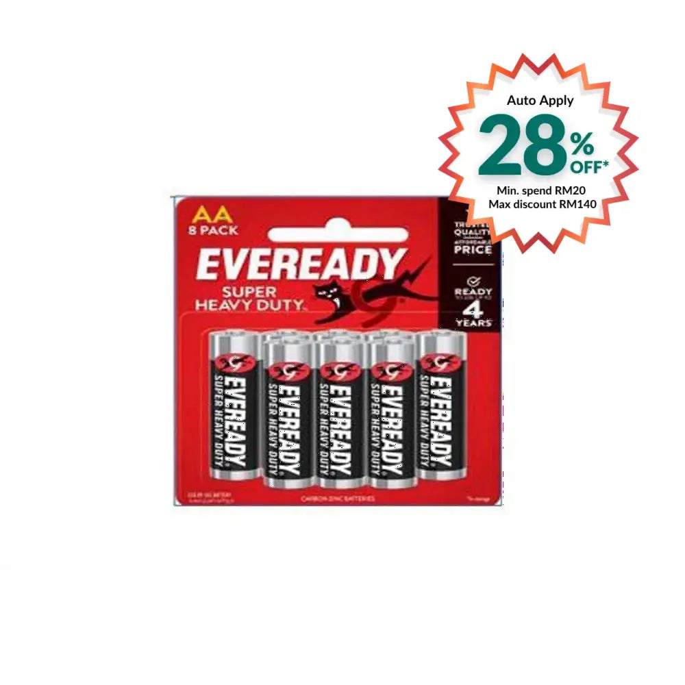 EVEREADY SUPER HEAVY DUTY AA 8S