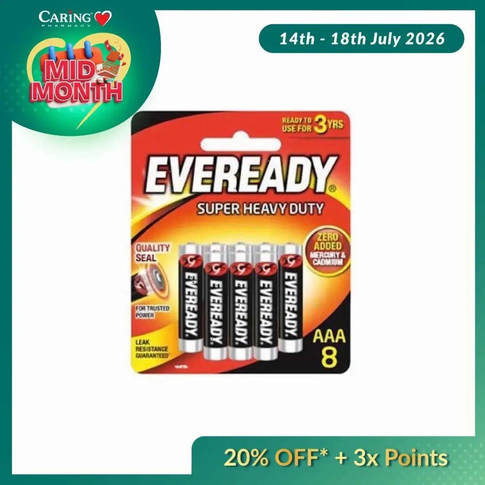 EVEREADY SUPER HEAVY DUTY AAA 8S