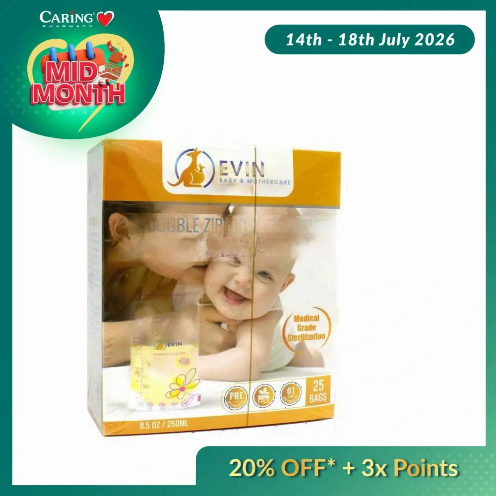 EVIN BREAST MILK STORAGE BAG 250ML 25S