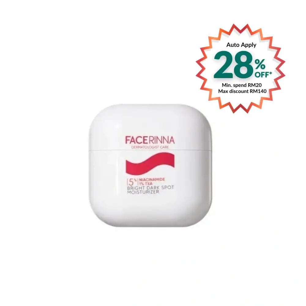 FACERINNA 5% NIA 1% TXA BRIGHT DARK SPOT MOISTURIZER 30G