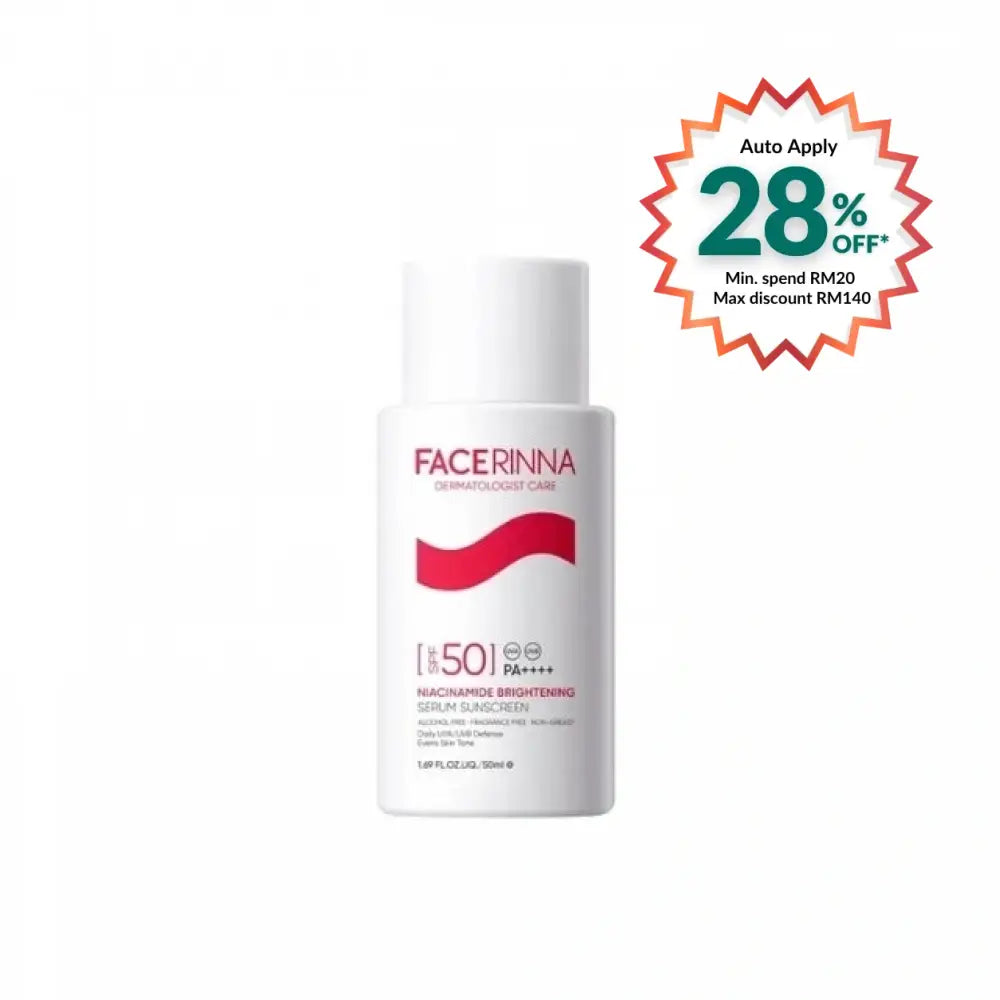 FACERINNA NIACINAMIDE BRIGHTENING SERUM SUNSCREEN SPF50 PA++++ 50ML