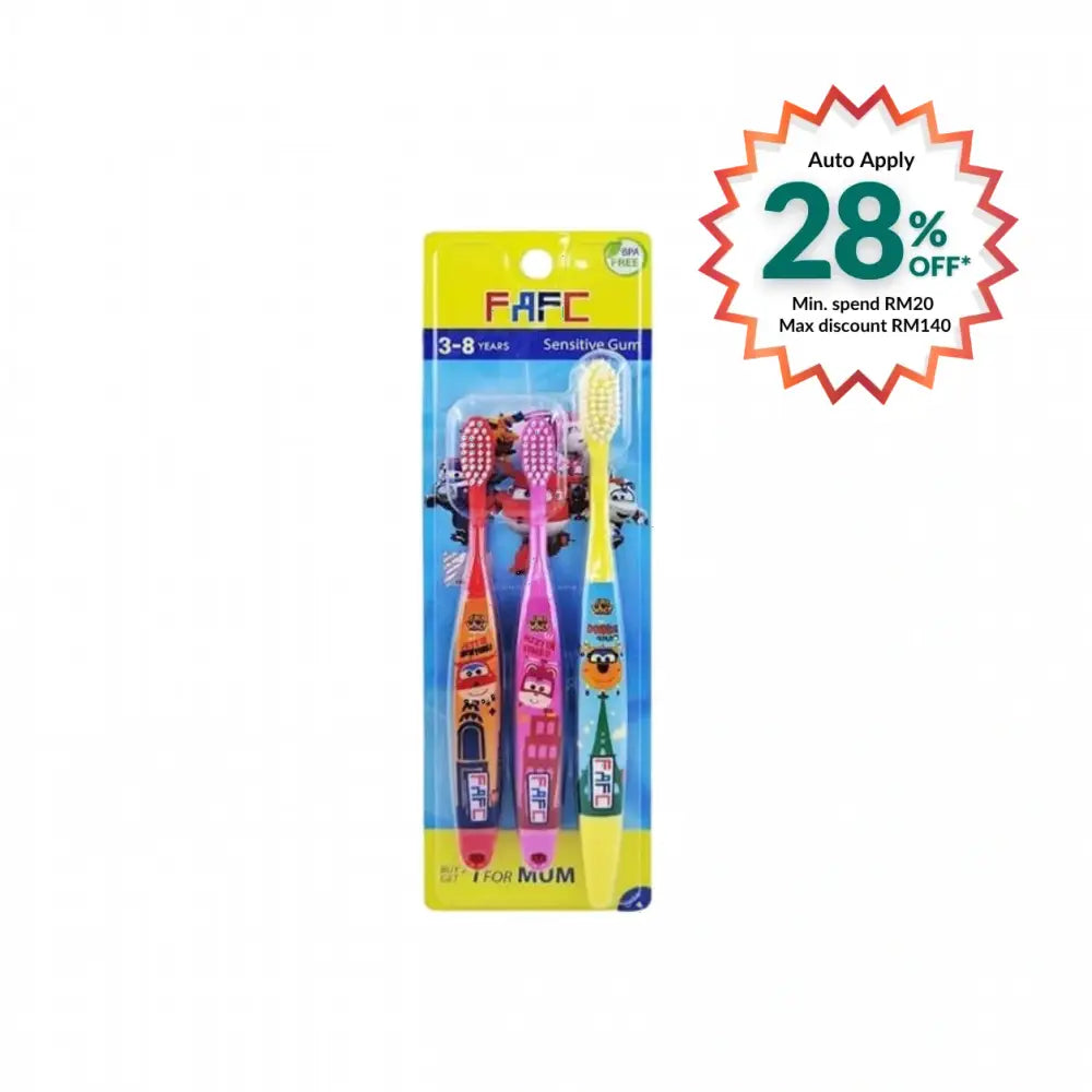 FAFC SUPERWINGS SLEEVE 3+KIDS TOOTHBRUSH 3S